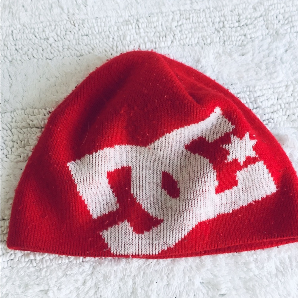 Red with White Logo Vintage DC Beanie